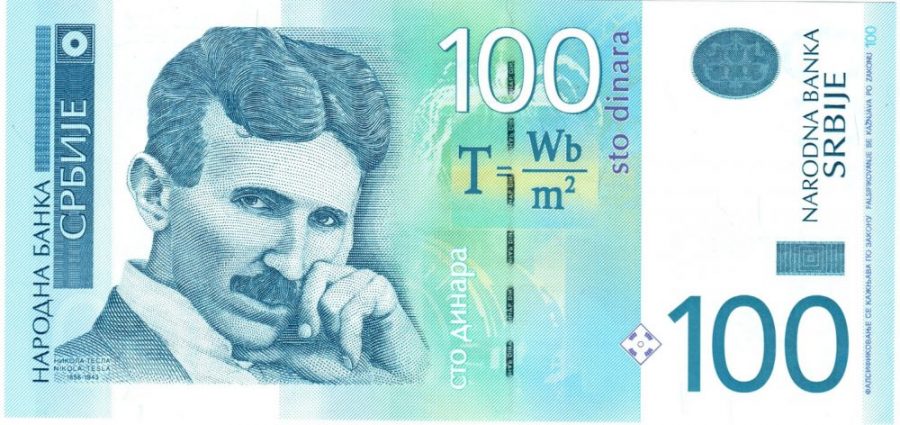 Nikola Tesla-Tesla banknote-electric-power.